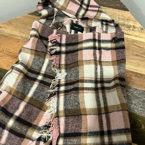 Takara Pink and Brown Plaid Kids Vest
